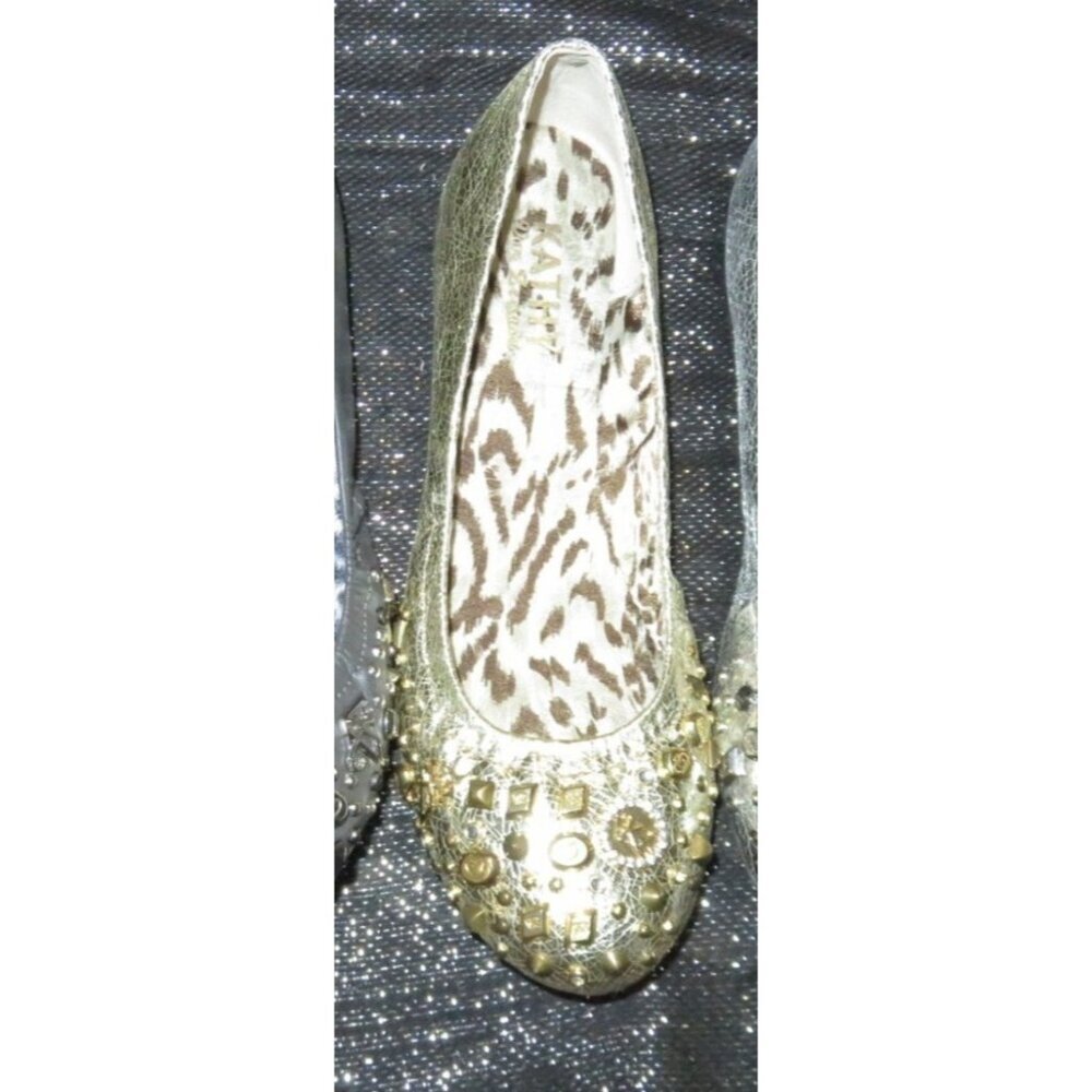 Kathy Van Zeeland Ray Me Ballerina Flats Charm Detail studded ballet flats 7.5